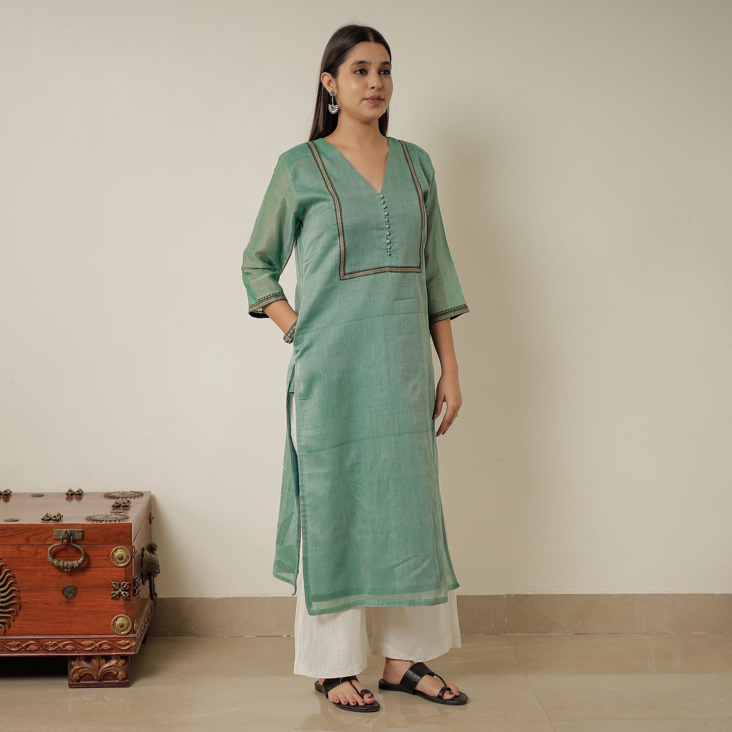 Buy Dharwad Cotton Straight Kurta for Women