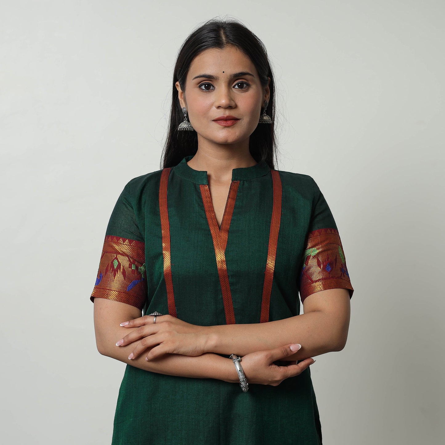 Dharwad Mercerised Cotton Kurta | Straight & Elegant for Women