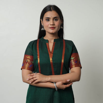 Dharwad Mercerised Cotton Kurta | Straight & Elegant for Women