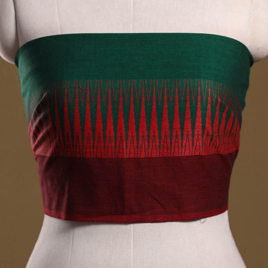 Dharwad weave cotton blouse piece 03 - handcrafted