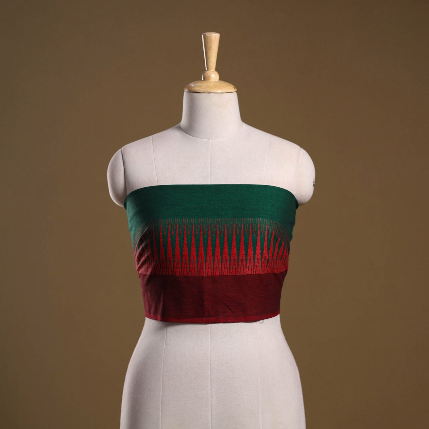 Dharwad weave cotton blouse piece 03 - handcrafted