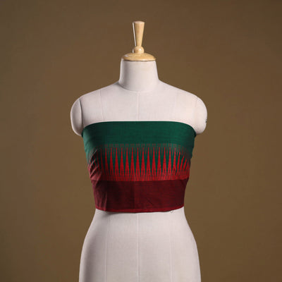 Dharwad weave cotton blouse piece 03 - handcrafted