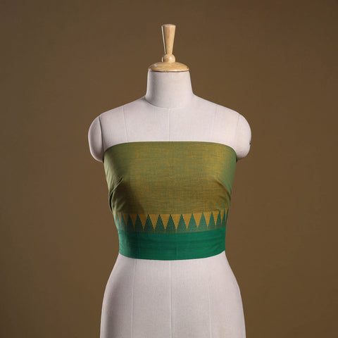 Dharwad weave cotton blouse piece 11 - handcrafted