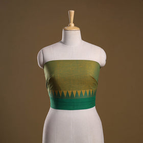 Dharwad weave cotton blouse piece 11 - handcrafted