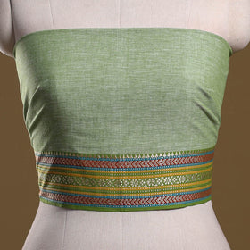 Dharwad weave cotton blouse piece 13 - handcrafted