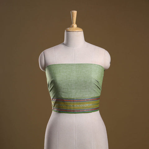 Dharwad weave cotton blouse piece 13 - handcrafted