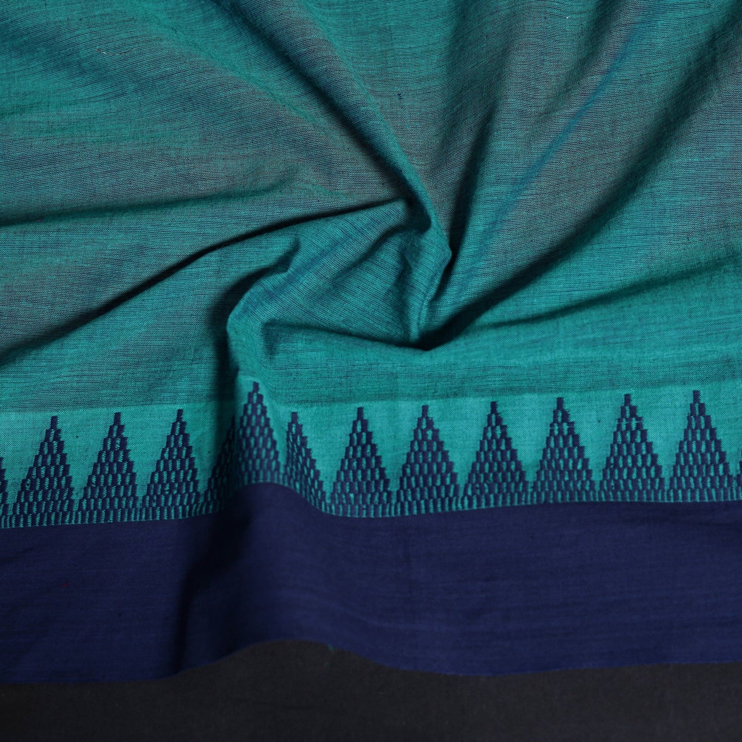 Dharwad weave cotton blouse piece 15 - handcrafted