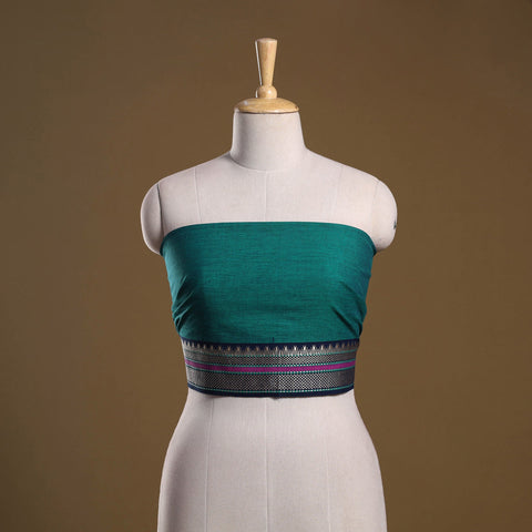 Dharwad weave cotton blouse piece 16 - handcrafted