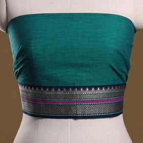 Dharwad weave cotton blouse piece 16 - handcrafted