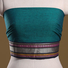 Dharwad weave cotton blouse piece 17 - handcrafted