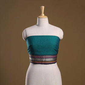 Dharwad weave cotton blouse piece 17 - handcrafted