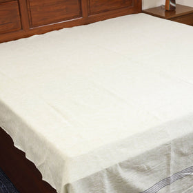 Green - double handloom cotton bed sheet (108 x 90 in) 02