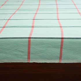 Green - double handloom cotton bed sheet (108 x 90 in) 22