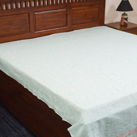 Green - double handloom cotton bed sheet (108 x 90 in) 36