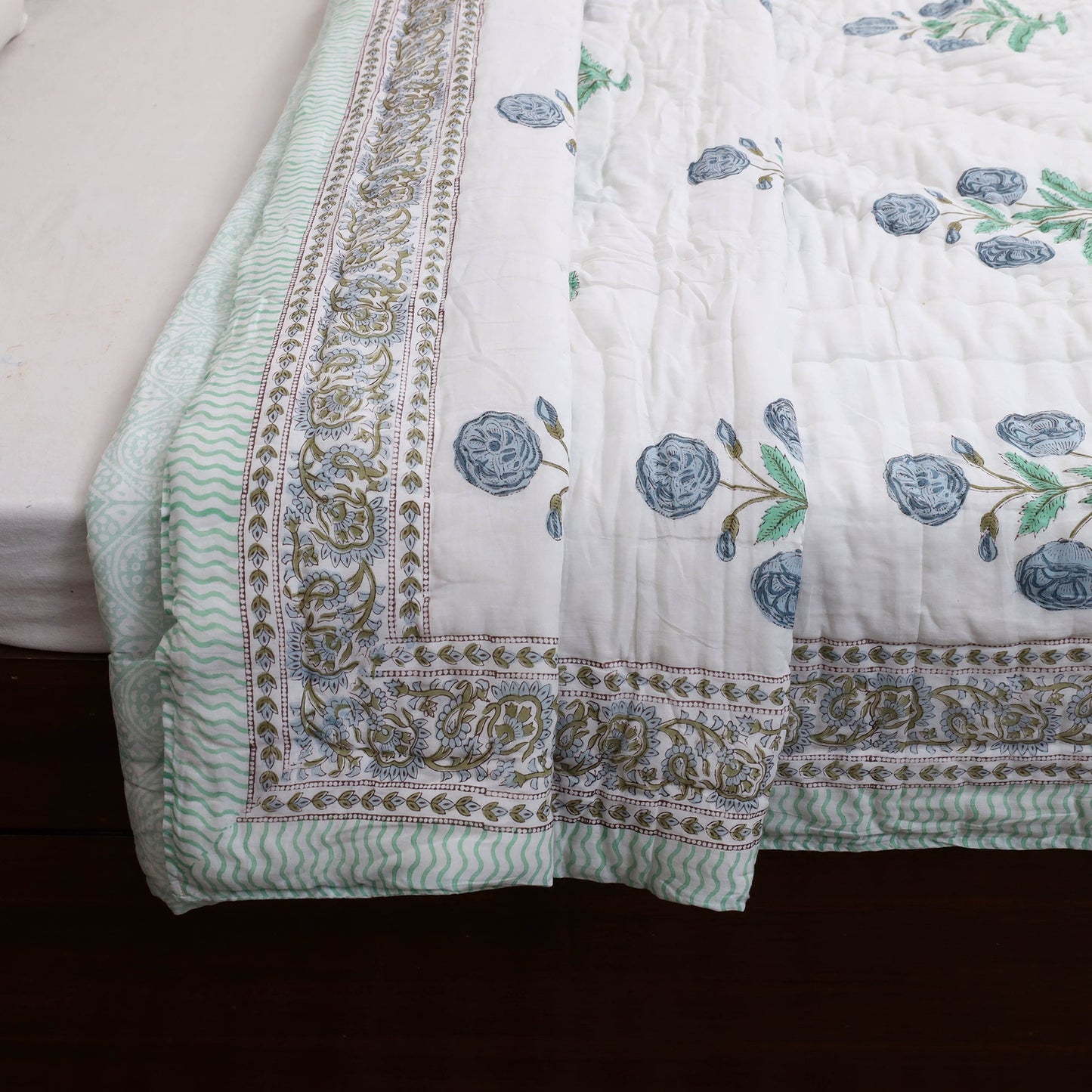 Buy Double - Reversible Sanganeri Block Print Cotton Quilt