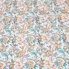 Green - Double - Reversible Sanganeri Block Print Cotton Quilt Set 02