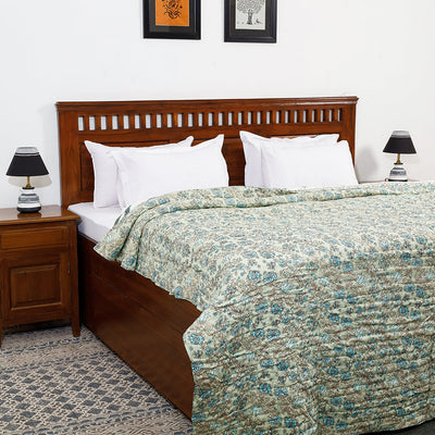  Double - Sanganeri Printed Reversible Soft Cotton Quilt / Blanket 