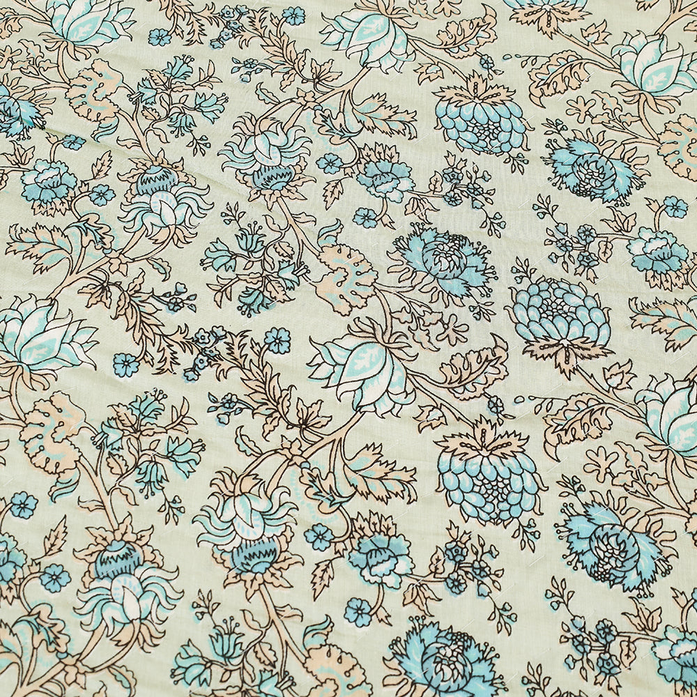  Double - Sanganeri Printed Reversible Soft Cotton Quilt / Blanket 