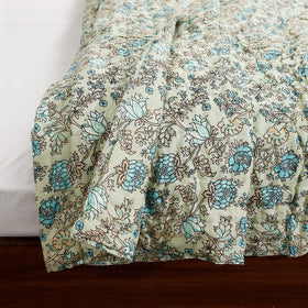  Double - Sanganeri Printed Reversible Soft Cotton Quilt / Blanket 