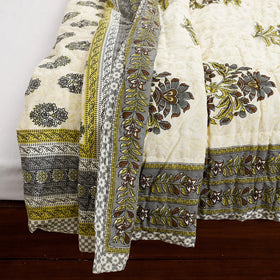  Double - Sanganeri Printed Reversible Soft Cotton Quilt / Blanket 