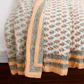  Double - Sanganeri Printed Reversible Soft Cotton Quilt / Blanket 