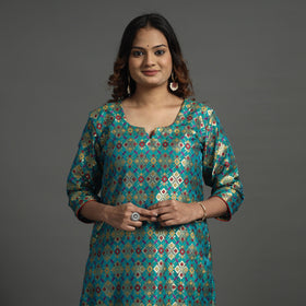 Buy Elegant Banarasi Brocade Silk Kurta with Pant Set Online at iTokri.com