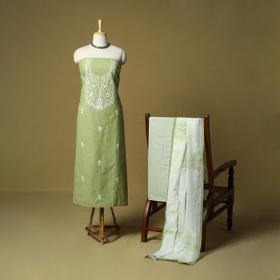 Embroidered cotton 3pc unstitched dress material 92