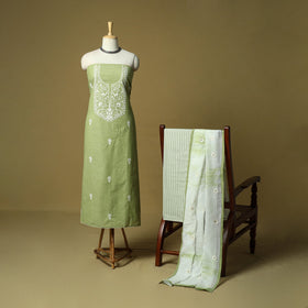 Embroidered cotton 3pc unstitched dress material 92