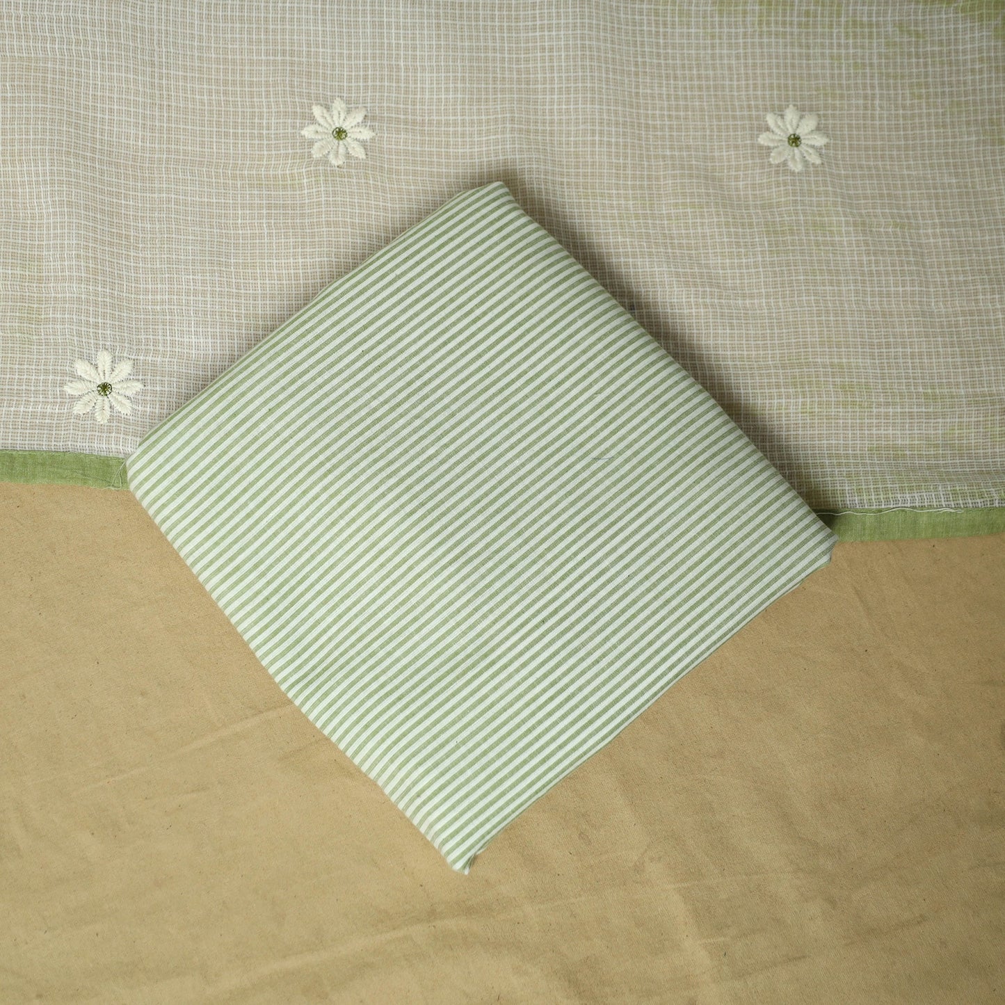 Embroidered cotton 3pc unstitched dress material 92