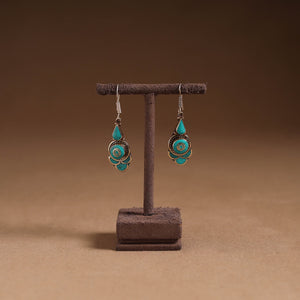 Green - ethnic tribal tibetan earrings from himalaya 48
