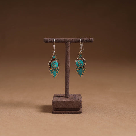 Green - ethnic tribal tibetan earrings from himalaya 56