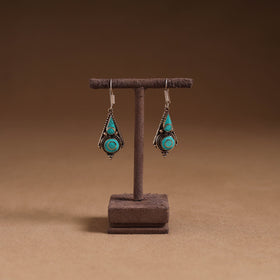 Green - ethnic tribal tibetan earrings from himalaya 61