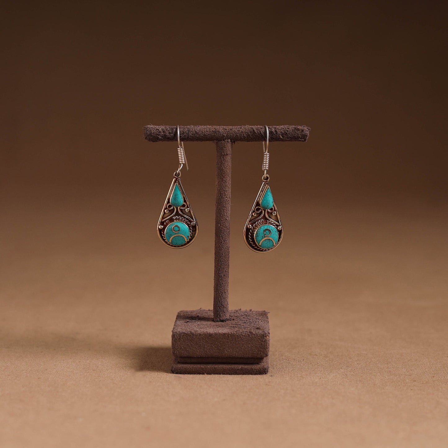 Green - ethnic tribal tibetan earrings from himalaya 65