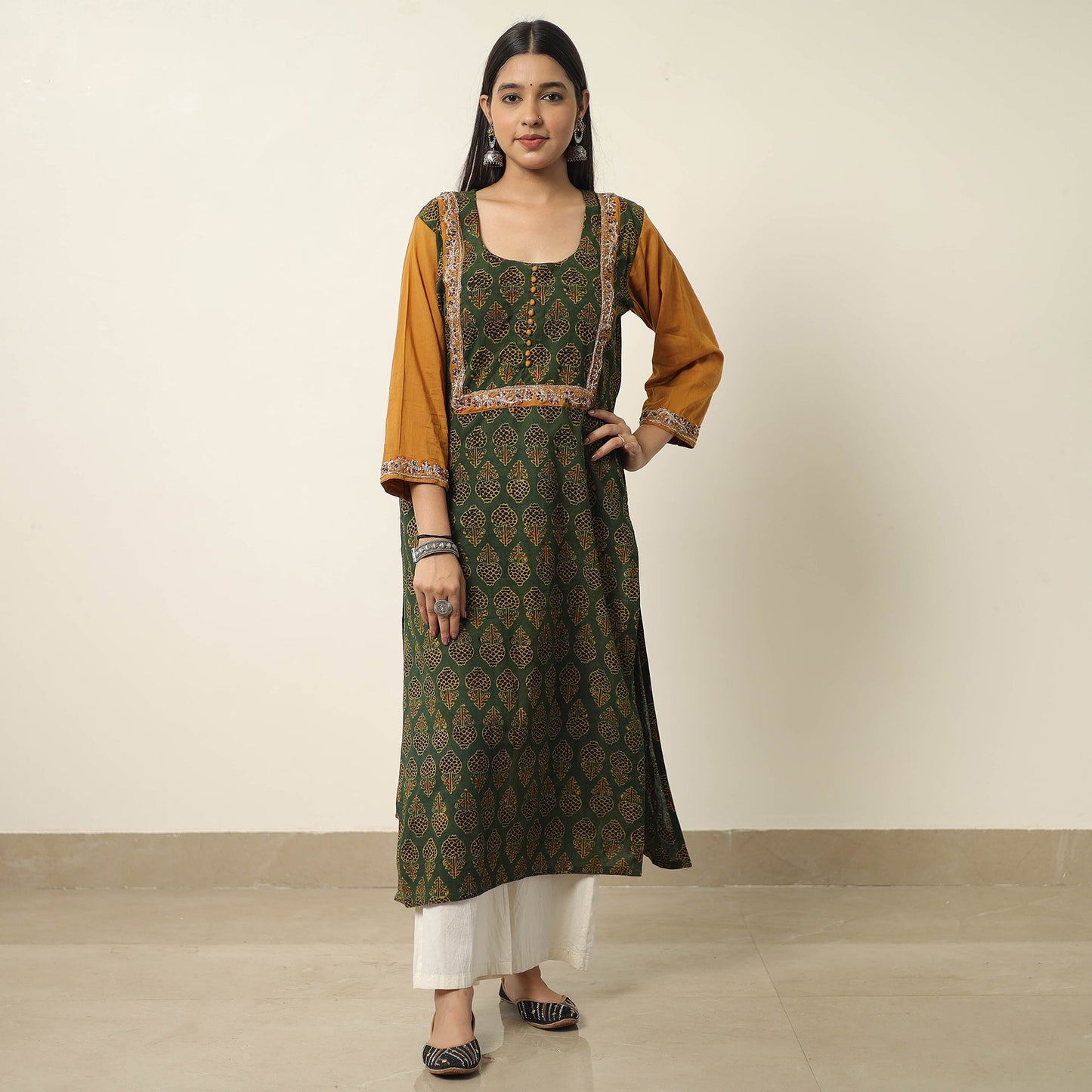 Exclusive Hand Zardozi Embroidery Mul Cotton Kurta for Women