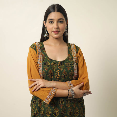 Exclusive Hand Zardozi Embroidery Mul Cotton Kurta for Women