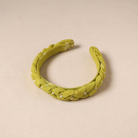 Fabart braided hair band with bead work 43 - handcrafted