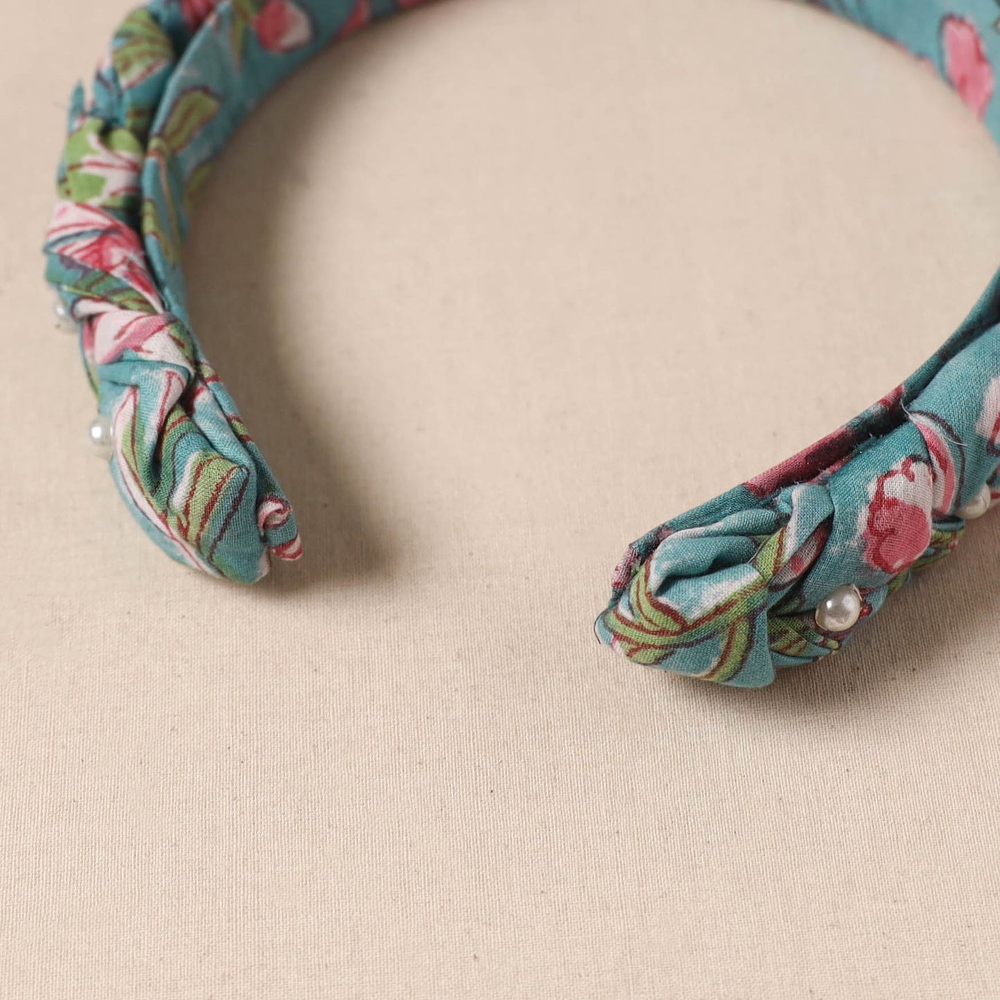 Fabart braided hair band with bead work 45 - handcrafted