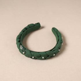 Fabart braided hair band with bead work 50 - handcrafted