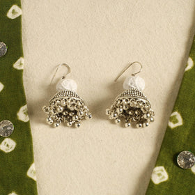 Green - fabart german silver necklace set 04 - handcrafted