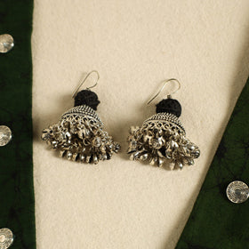 Green - fabart german silver necklace set 06 - handcrafted