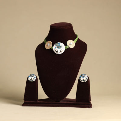 Fabart Jute Choker Necklace Set 