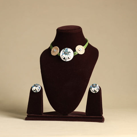 Fabart Jute Choker Necklace Set 