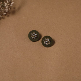 Fabart kundan earrings & maang tikka set 07 - handcrafted
