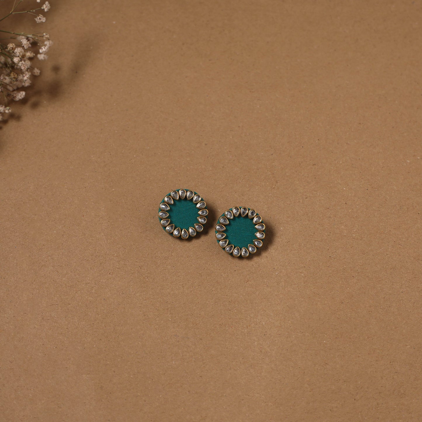 Fabart kundan earrings & maang tikka set 18 - handcrafted