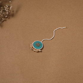 Fabart kundan earrings & maang tikka set 19 - handcrafted