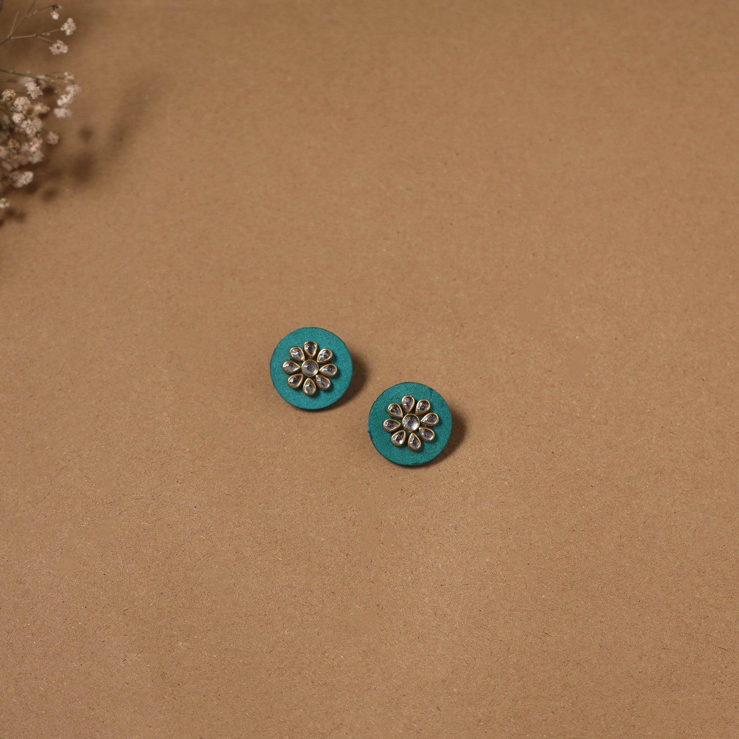 Fabart kundan earrings & maang tikka set 20 - handcrafted