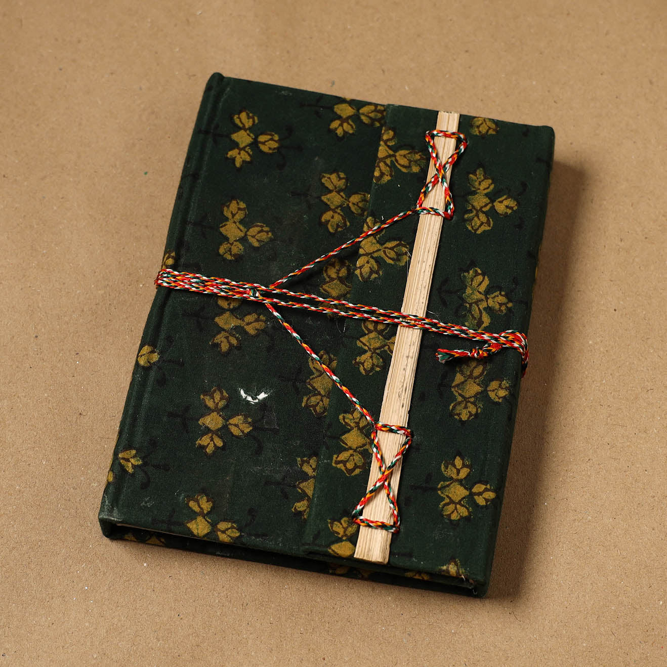 Fabric cover handmade paper notebook with thread lock 69