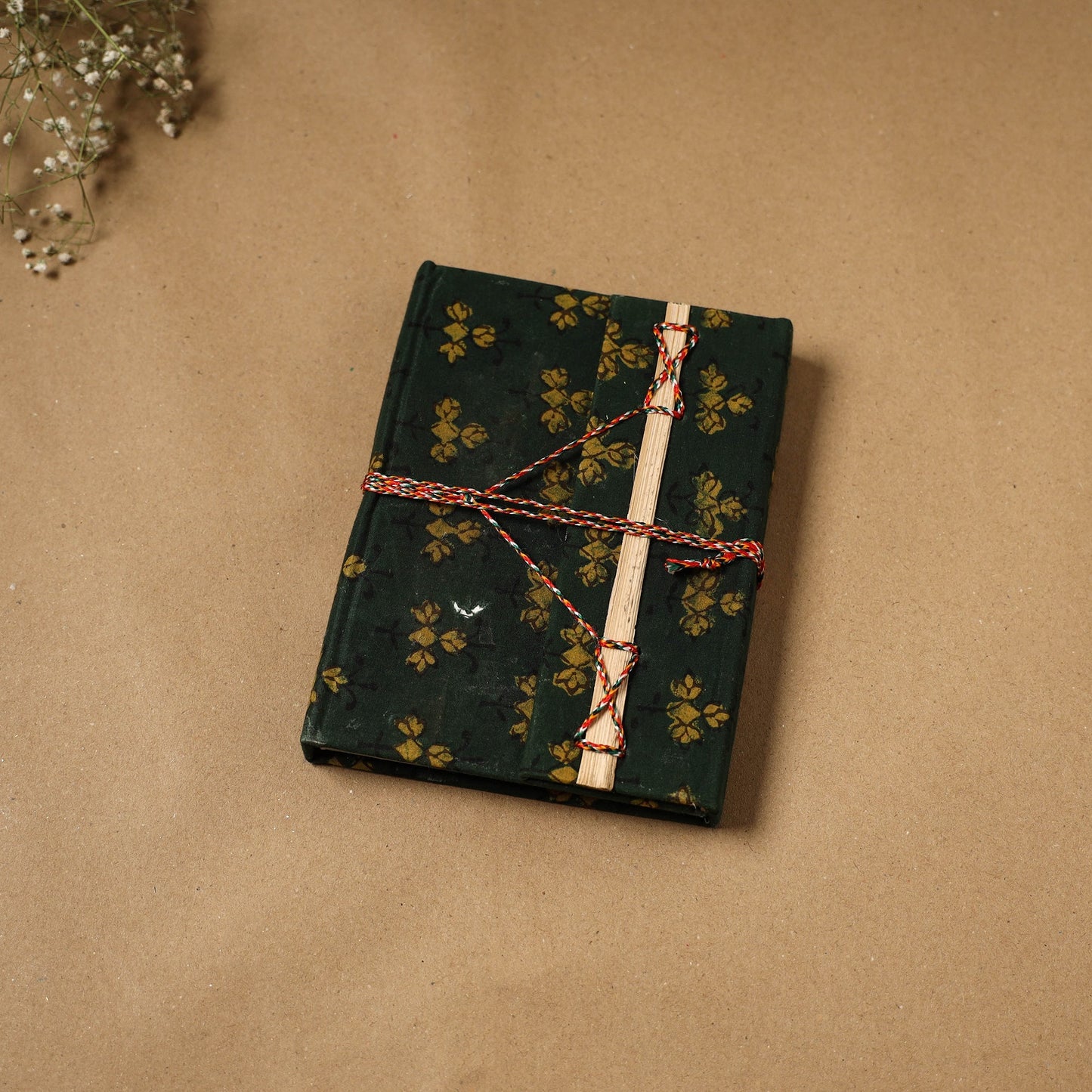 Fabric cover handmade paper notebook with thread lock 69