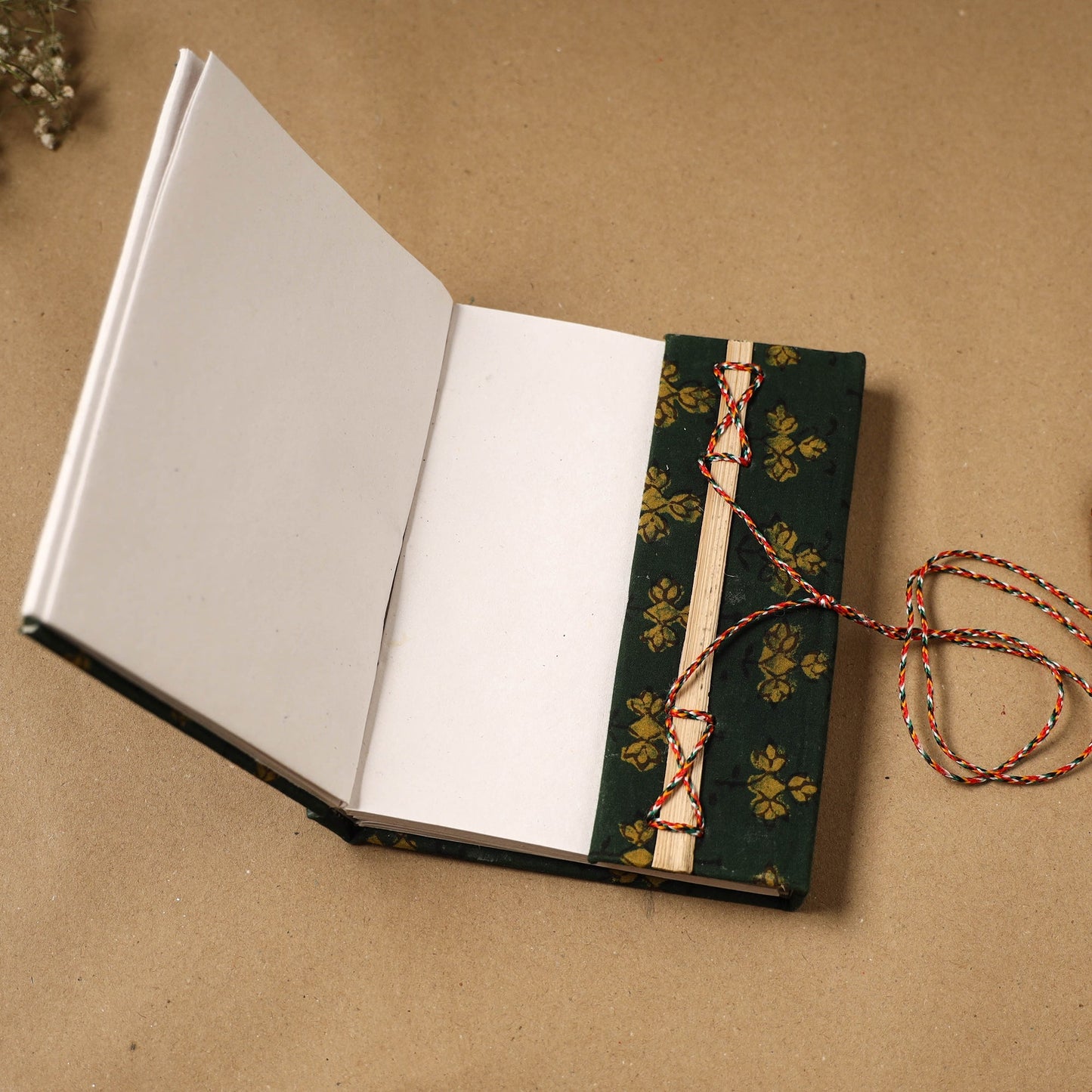 Fabric cover handmade paper notebook with thread lock 69