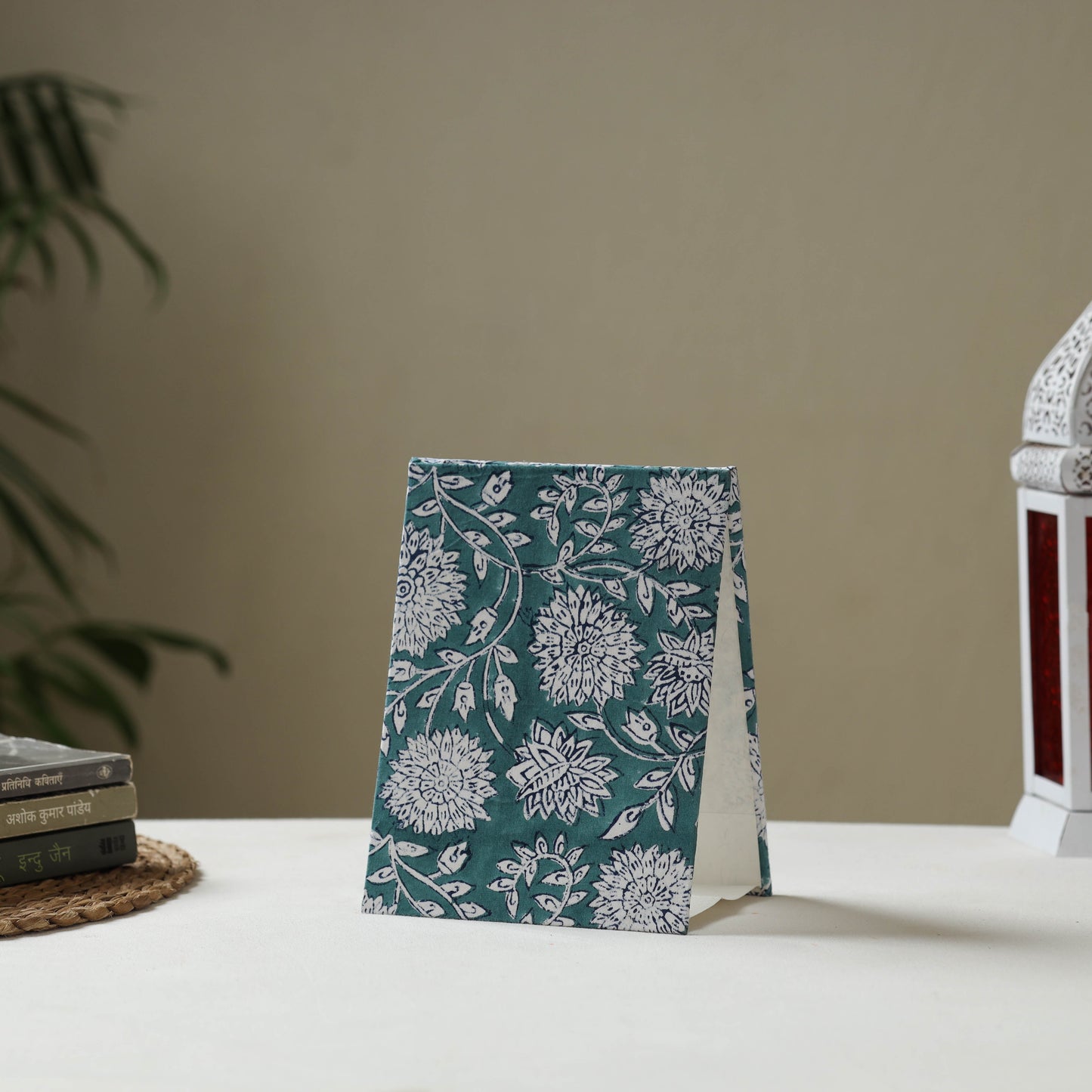 Green - fabric embellished handmade photo frame (8 x 6 in)